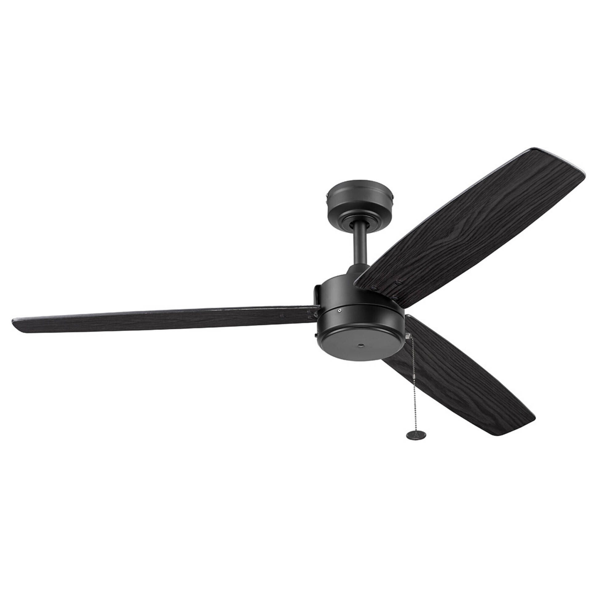 Prominence Home, 52in. Journal 3 Blade Ceiling Fan Matte Black, Fan Diameter 52 in, Fan Blade Span 50-54 Air Delivery 4194 cfm, Model# 51466